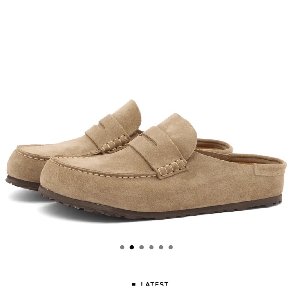 Birkenstock Naples Wrapped Taupe Suede Loafers